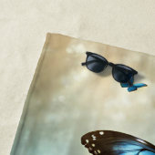 ブルーモルフォバタフライ ビーチタオル (インサイチュ)