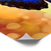 ブルーモルフォバタフライ ポスター (角)