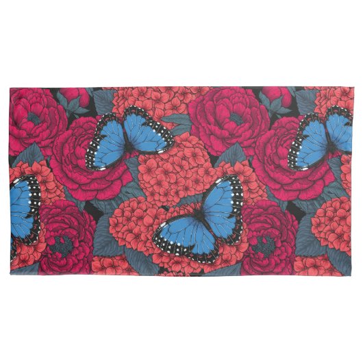 ブルーモルフォ庭園 枕カバー (正面左)