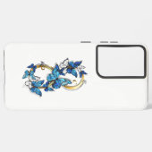 ブルーモルフォ蝶の無限大のシンボル SAMSUNG GALAXYケース (左側面)