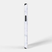 ブルーモルフォ蝶の舞う大理石模様 iPhoneケース (右側面)