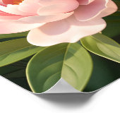 ブルーモルフォ蝶の花の植物画 ポスト ポスター (角)
