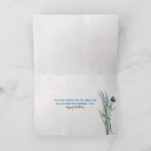 ブルーモルフォ蝶の誕生日 カード (内部)