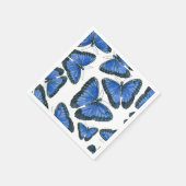 ブルーモルフォ蝶パターンデザイン スタンダードカクテルナプキン (角)