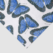 ブルーモルフォ蝶パターンデザイン 薄葉紙 (詳細)