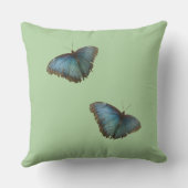 ブルーモルホバタフライウイングパターン装飾用クッション クッション (裏面)