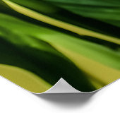 ブルーモルホバタフライフローラ自然アート ポスター (角)