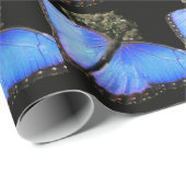 ブルーモルホバタフライラッピング紙 ラッピングペーパー (ロールコーナー)