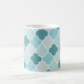 ブルーモロッコトレリス，クローバー，あなたの名前 コーヒーマグカップ (中央)