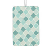 ブルーモロッコトレリス、格子、クローバー カーエアーフレッシュナー (裏面)