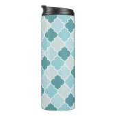 ブルーモロッコトレリス、格子、クローバー タンブラー (回転右)