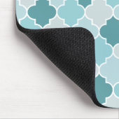 ブルーモロッコトレリス、格子、クローバー マウスパッド (コーナー)