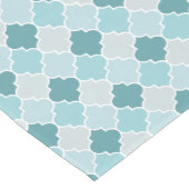 ブルーモロッコトレリス、格子、クローバー ミディアムテーブルランナー (コーナー)