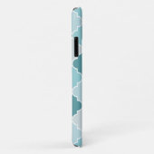 ブルーモロッコトレリス、格子、クローバー Case-Mate iPhoneケース (裏面/右)