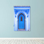 ブルーモロッコドア キャンバスプリント (インサイチュ (ウッドフロア))