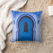 ブルーモロッコドア クッション (ブランケット)