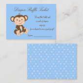 ブルーモンキーおむつラッフルチケット エンクロージャーカード (正面/裏面)