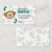 ブルーモンキーおむつラッフルチケット エンクロージャーカード (正面/裏面)