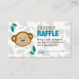 ブルーモンキーおむつラッフルチケット エンクロージャーカード