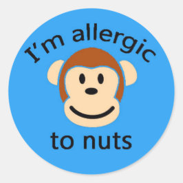 ブルーモンキーシールアレルギー警告 ラウンドシール