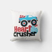 ブルーモンスタートラックハート破砕機バレンタイン クッション (正面)