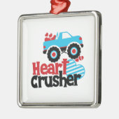 ブルーモンスタートラックハート破砕機バレンタイン メタルオーナメント (左)