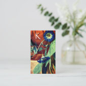 ブルーモーニンググロリズフローラパーチメントモノグラム 名刺 (スタンド正面)