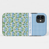 ブルーモーニンググローリーとギンガムiPhone 5/5sケース Case-Mate iPhoneケース (裏面(横))