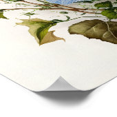 ブルーモーニンググローリーフラワーアートプリントポスター ポスター (角)