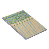 ブルーモーニンググローリーフラワーポルカススパイラルノート ノートブック (右側)