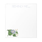 ブルーモーニンググローリーメモ帳 ノートパッド (正面)