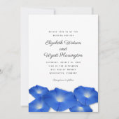 ブルーモーニンググローリー結婚ズ式招待状 招待状 (正面)