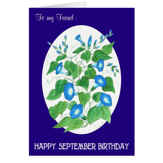 ブルーモーニンググローリー9月誕生日for Friend (正面)