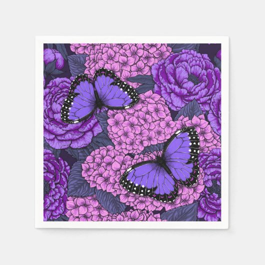 ブルーモーフォガーデン2 スタンダードカクテルナプキン (正面)