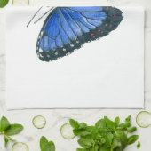 ブルーモーフォ・バタフライ・絵画ウォーターカラーズ キッチンタオル (折り畳み)