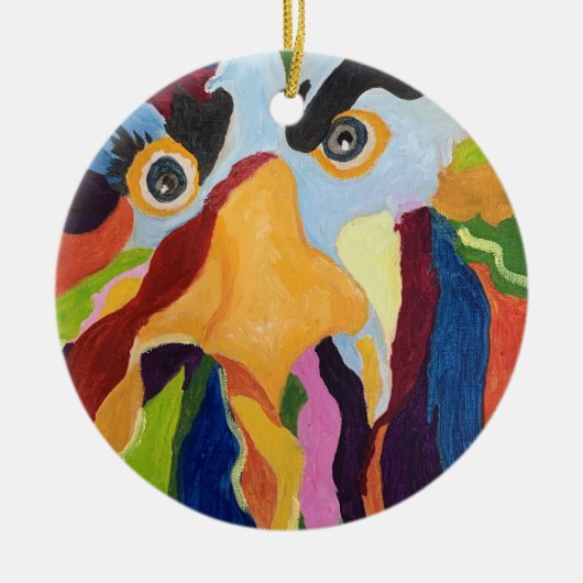 ブルーモーリス怒ルスターオーナメント セラミックオーナメント (正面)