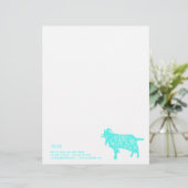 ブルーヤギ中国のベトナム年〔占星術の〕十二宮図名LH レターヘッド (スタンド正面)