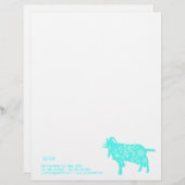 ブルーヤギ中国のベトナム年〔占星術の〕十二宮図名LH レターヘッド (正面/裏面)