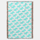 ブルーヤギ中国の新年〔占星術の〕十二宮図ブランケット スローブランケット (正面縦)