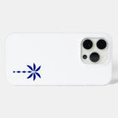 ブルーヤシの木のシンプルな線画 Case-Mate iPhoneケース (裏面 (横))