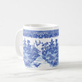 ブルーヤナギ亀甲島動物おもしろい コーヒーマグカップ (正面左)