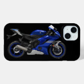 ブルーヤマハYzf-R6バイク Case-Mate iPhoneケース (裏面 (横))