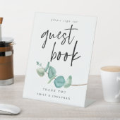 ブルーユエレガントーカリプトゥスゲストブックズ結婚ーズ 台座サイン (インサイチュ)