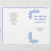 ブルーユダヤの結婚式プログラム (正面/裏面)