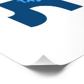 ブルーユダヤ人の子どもたちグラデーションにヘブライ語のアレフベット ポスター (コーナー)