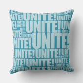 ブルーユナイト！タイポグラフィ繰り返しパターン クッション (裏面)