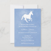 ブルーユニコーンブライダルシャワー招待状 招待状 (正面)