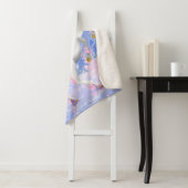 ブルーユニコーンプリンセスオン凍っていレイク子供部屋デコール シェルパブランケット (インサイチュ)