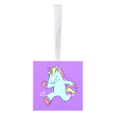 ブルーユニコーンランニングのサンダー_コーブ キューブオーナメント (右)