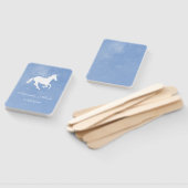 ブルーユニコーン結婚式の引き出物ハンドファン ハンドファン (組立なし)